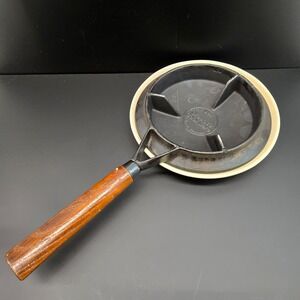 Creative Cookware Vintage Cast Iron Crepe Pan and Ceramic Batter Recipe Set